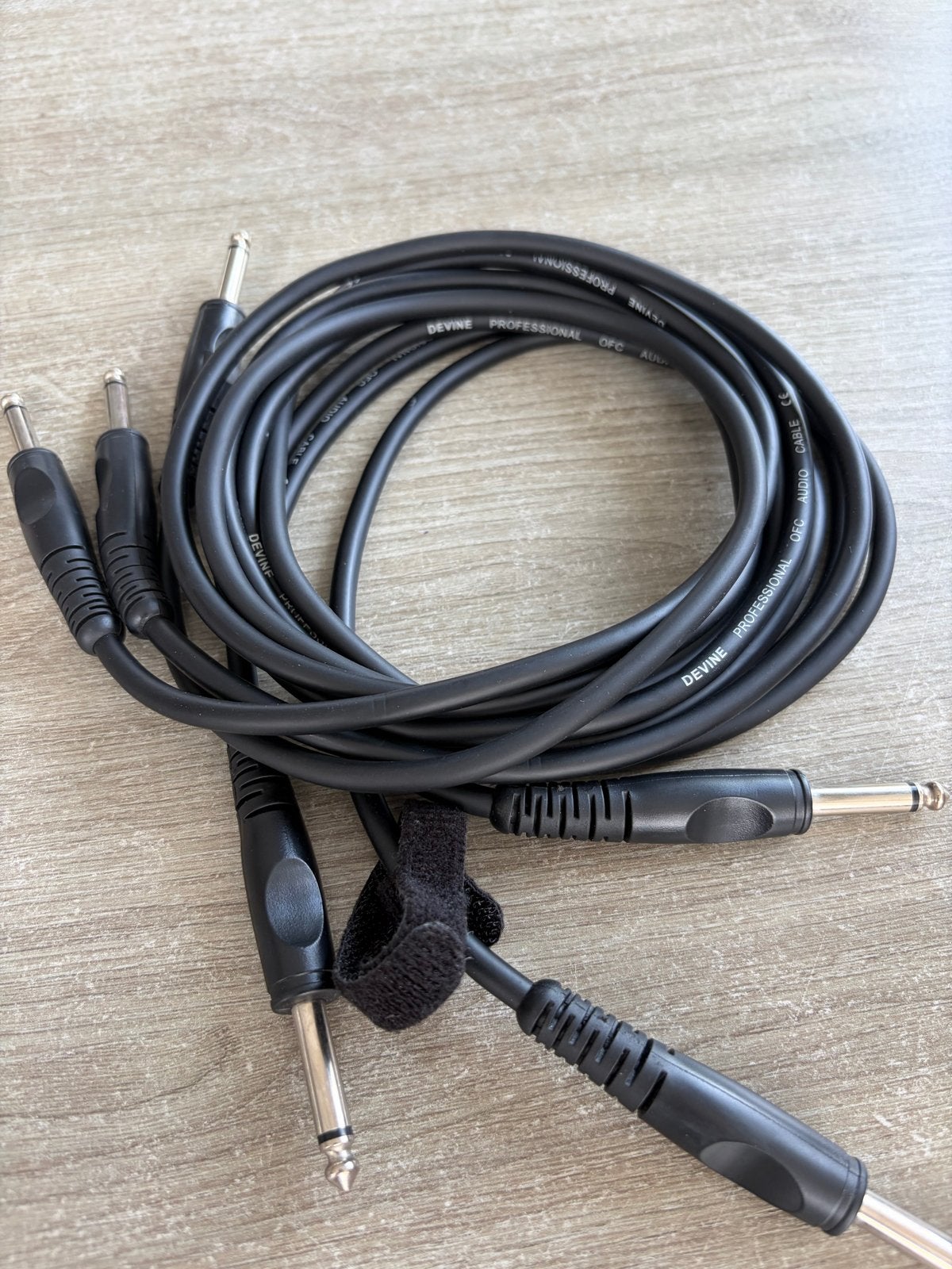 Devine Monojack 6,3mm kabels - 4 stuks van 1,5m, Ophalen of Verzenden, Zo goed als nieuw, Apparatuur
