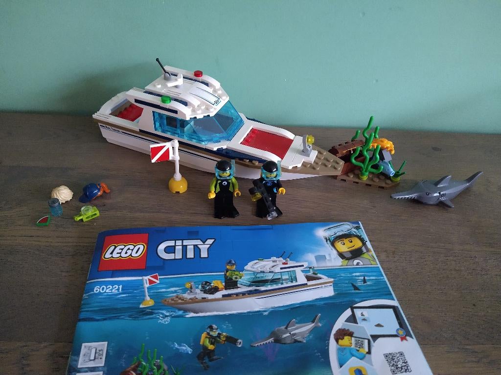 Lego City 60221 duikjacht boot duikers, Kinderen en Baby's, Speelgoed | Duplo en Lego, Compleet, City, Lego, Ophalen of Verzenden