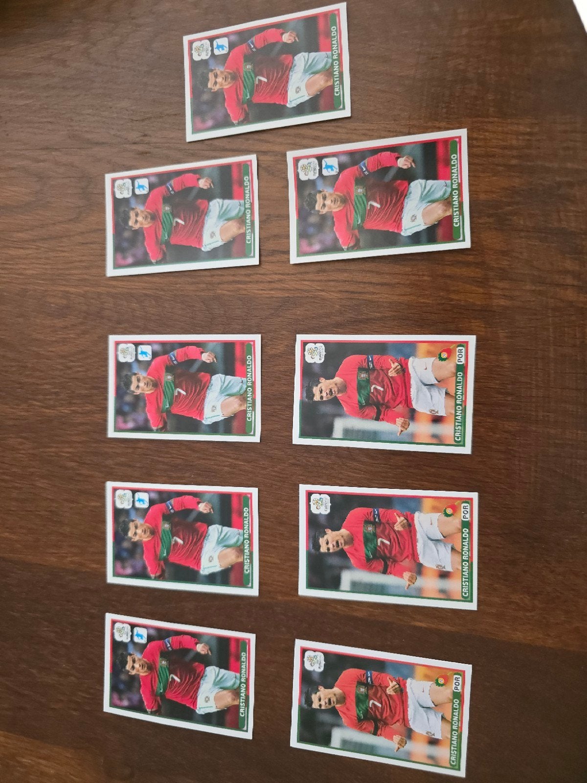 Cristiano Ronaldo Panini 2012 per stuk of alle 9, Ophalen of Verzenden