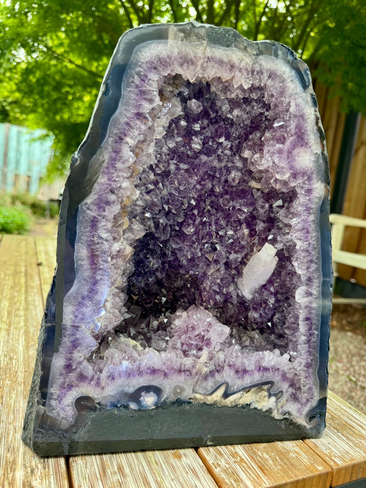 Amethist agaat geode, Ophalen of Verzenden, Mineraal