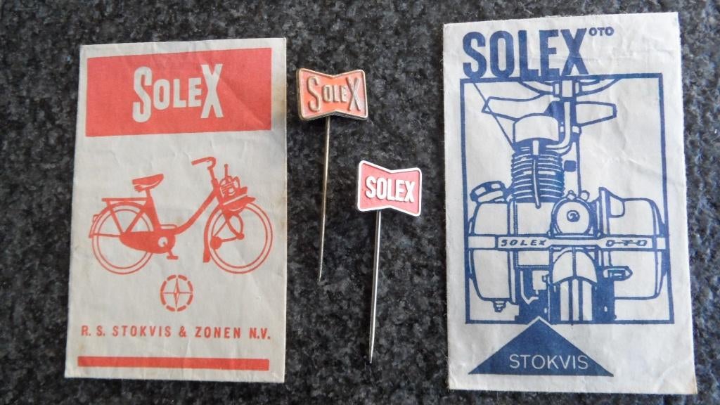 Solex bromfiets suikerzakjes en speldjes, Verzenden, Gebruikt, Gebruiksvoorwerp