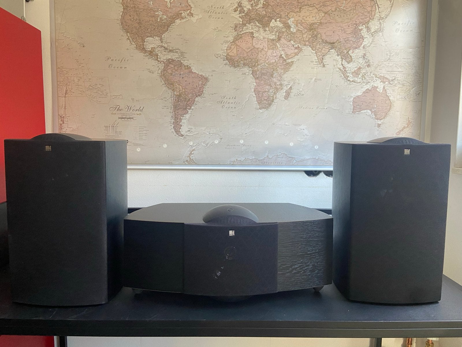 KEF Q9c Center Speaker en KEF iQ3 Speakers (set), Zo goed als nieuw, 60 tot 120 watt, Surroundset zonder subwoofer, Ophalen