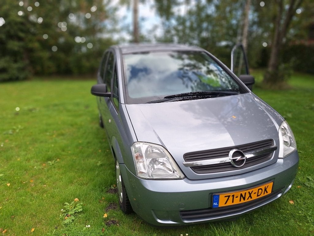 Opel Meriva 1.6 8V 2004 Grijs, Auto's, Trekhaak, 4 cilinders, Origineel Nederlands, 1200 kg