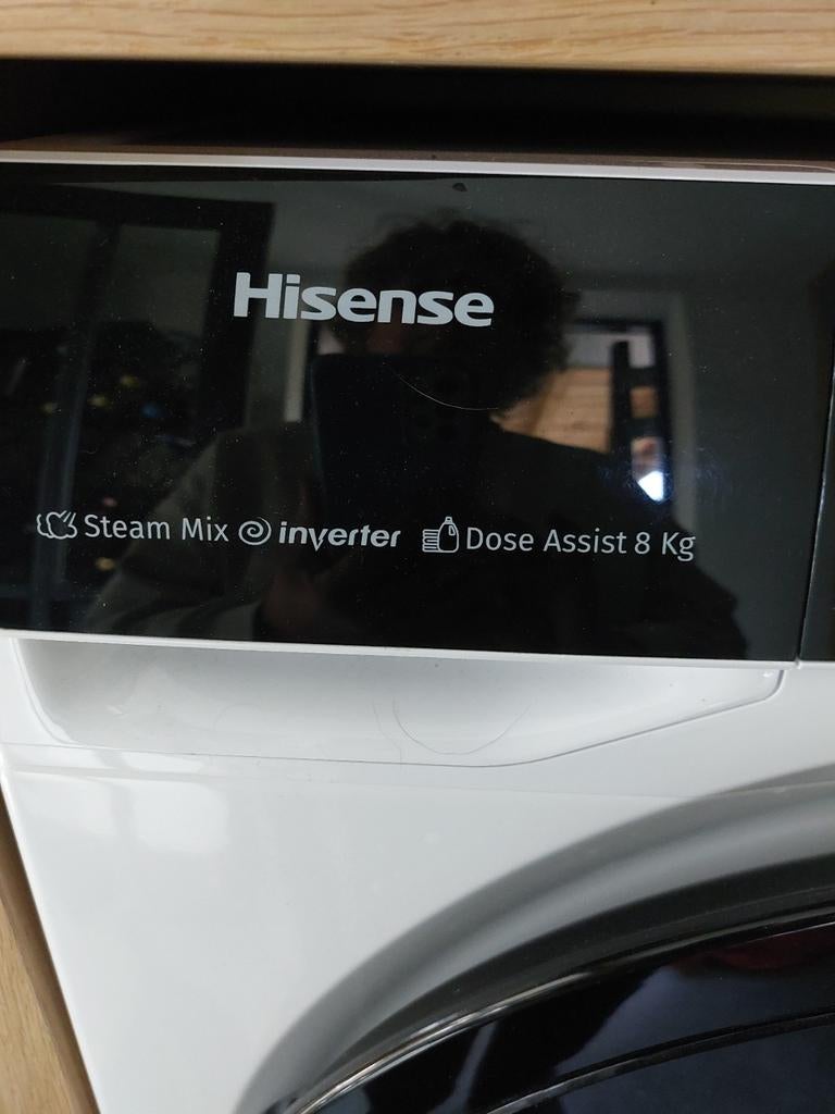 Hisense WFGA801619VMQ Wasmachine - Zo goed als nieuw, Witgoed en Apparatuur, Wasmachines, Zo goed als nieuw, Voorlader, 8 tot 10 kg