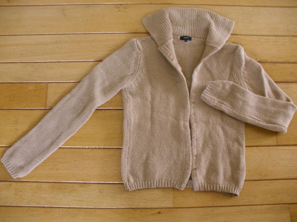 HEMA vest zand wol maat 36 - 38, Beige, Ophalen of Verzenden, Zo goed als nieuw, Maat 36 (S)