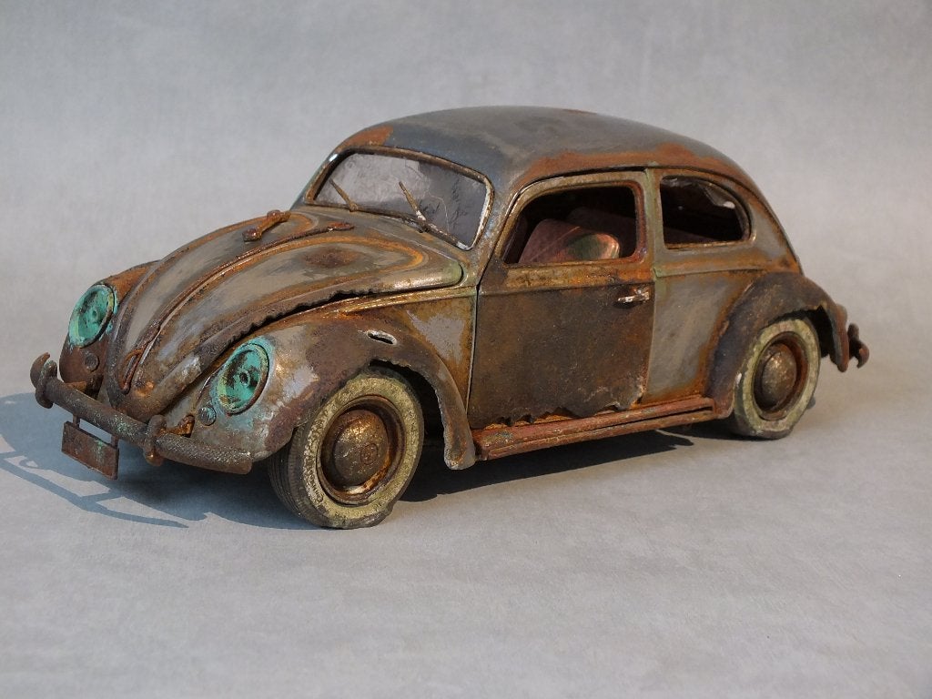 VW Volkswagen Beetle/Kever 1955 schuurvondst 1:18, Hobby en Vrije tijd, Modelauto's | 1:18, Ophalen of Verzenden, Gebruikt, Bburago