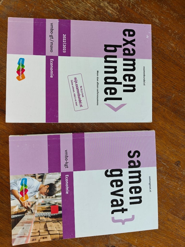 examenbundel en samengevat economie mavo, Ophalen of Verzenden, Zo goed als nieuw, VMBO, Economie