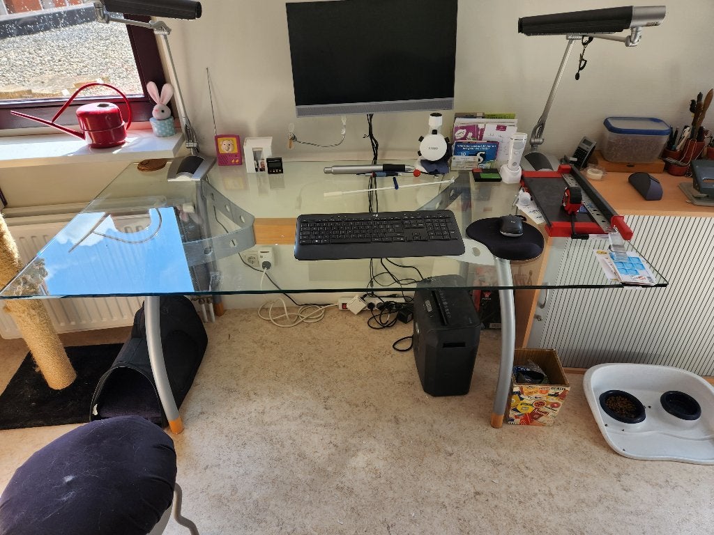 tafel glas met stalen onderstel, Ophalen, 50 tot 100 cm, 150 tot 200 cm, Minder dan 50 cm