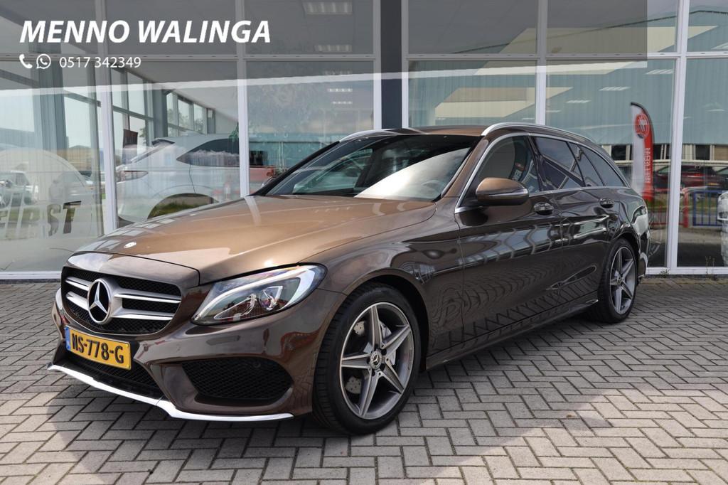 Mercedes C-klasse Estate 180 AMG Sport Edition|Navi|Cruise c, Auto's, Automaat, Achterwielaandrijving, Euro 6, Bruin