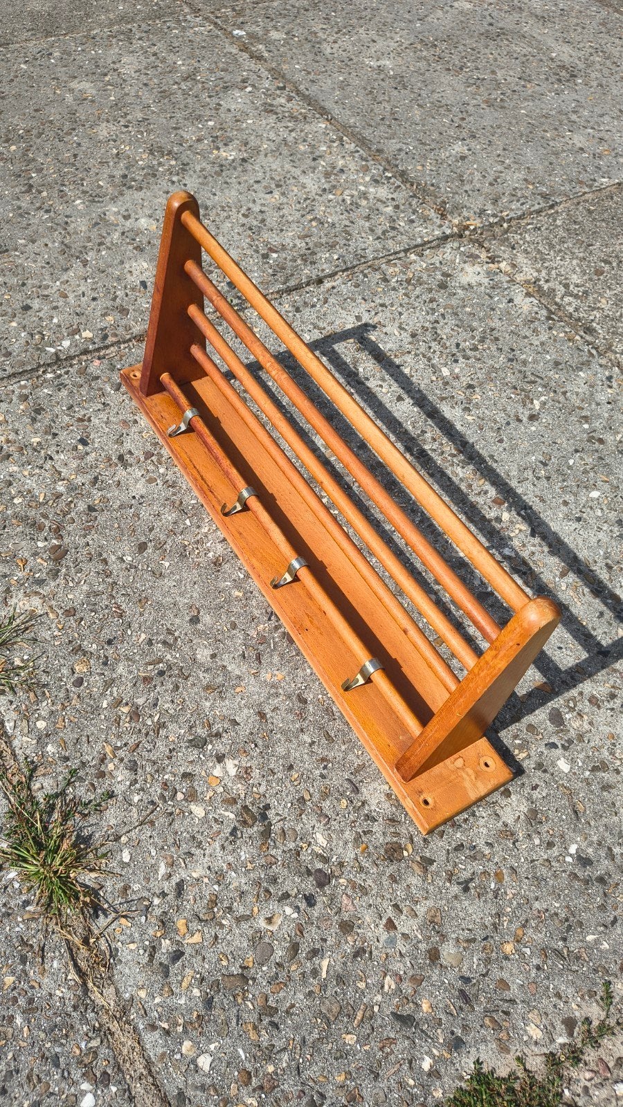 Bordenrek kapstok Piet Zwart Bruynzeel 65 x 26 x 10 cm, Wandkapstok, Bruynzeel, Ophalen of Verzenden, Minder dan 100 cm