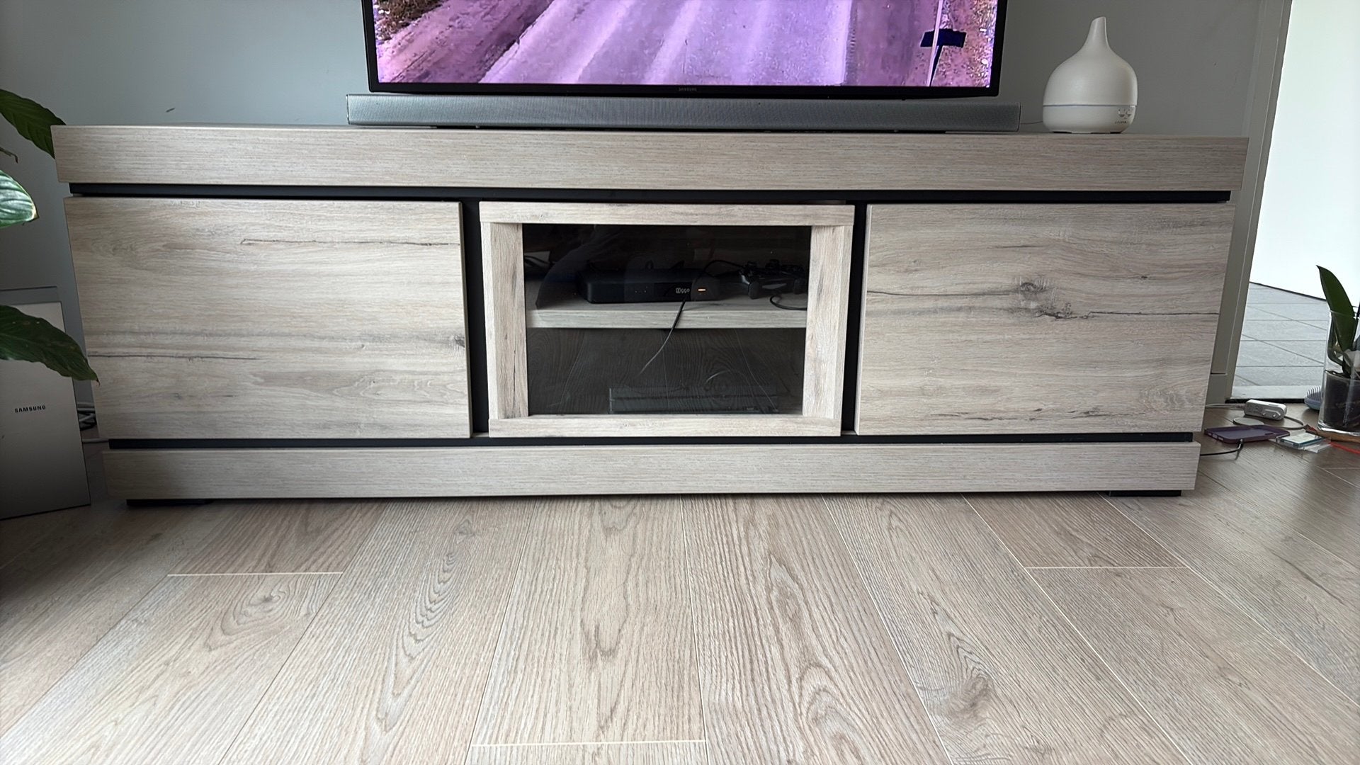 Tv meubel (Goossens), Ophalen, 150 tot 200 cm, Zo goed als nieuw, Minder dan 100 cm