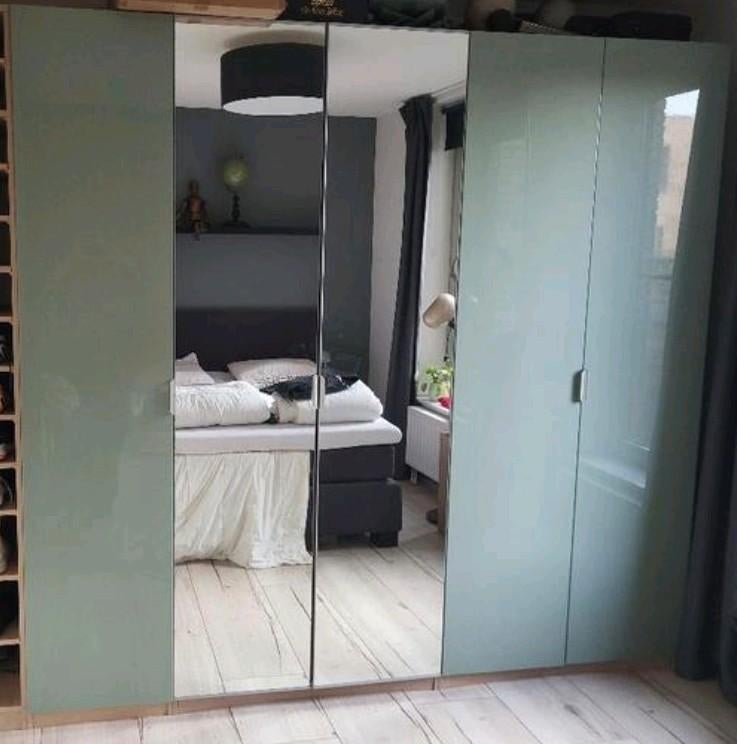 3 x groene deuren hoogglans Fardal ikea pax kast 50 x 229 cm, Huis en Inrichting, Kasten | Kledingkasten, Ophalen, Gebruikt, 200 cm of meer