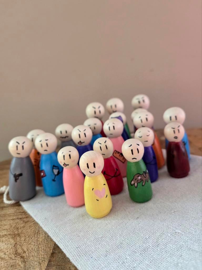 Schematherapie poppetjes - Handgeschilderd, Verzenden