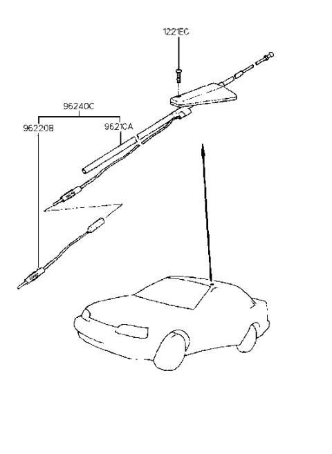 Antenne Hyundai Scoupe, Ophalen of Verzenden, Nieuw