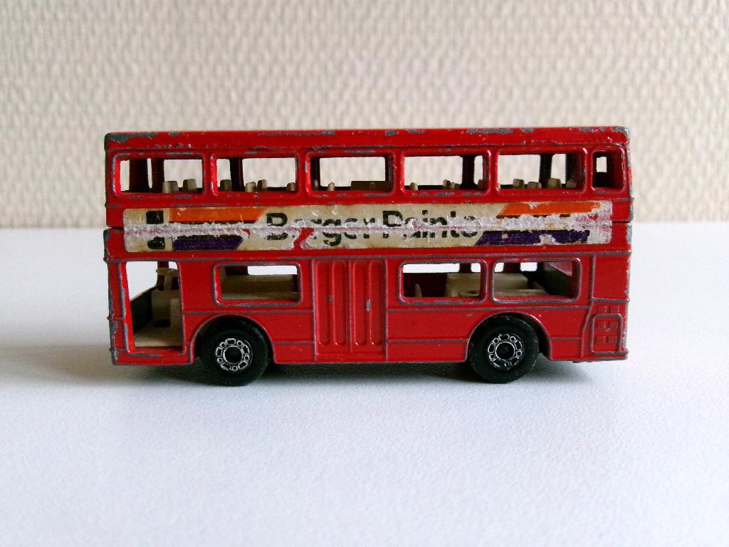The Londoner rood 1:121 Matchbox (geen ovp), Ophalen of Verzenden, Gebruikt, Bus of Vrachtwagen