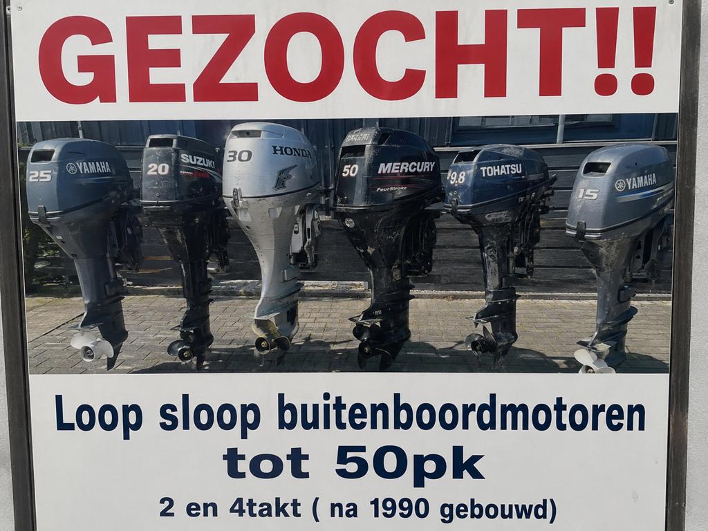GEZOCHT!! Loop/sloop buitenboordmotoren!!!!!!!, Ophalen of Verzenden, Zo goed als nieuw, Motor en Techniek