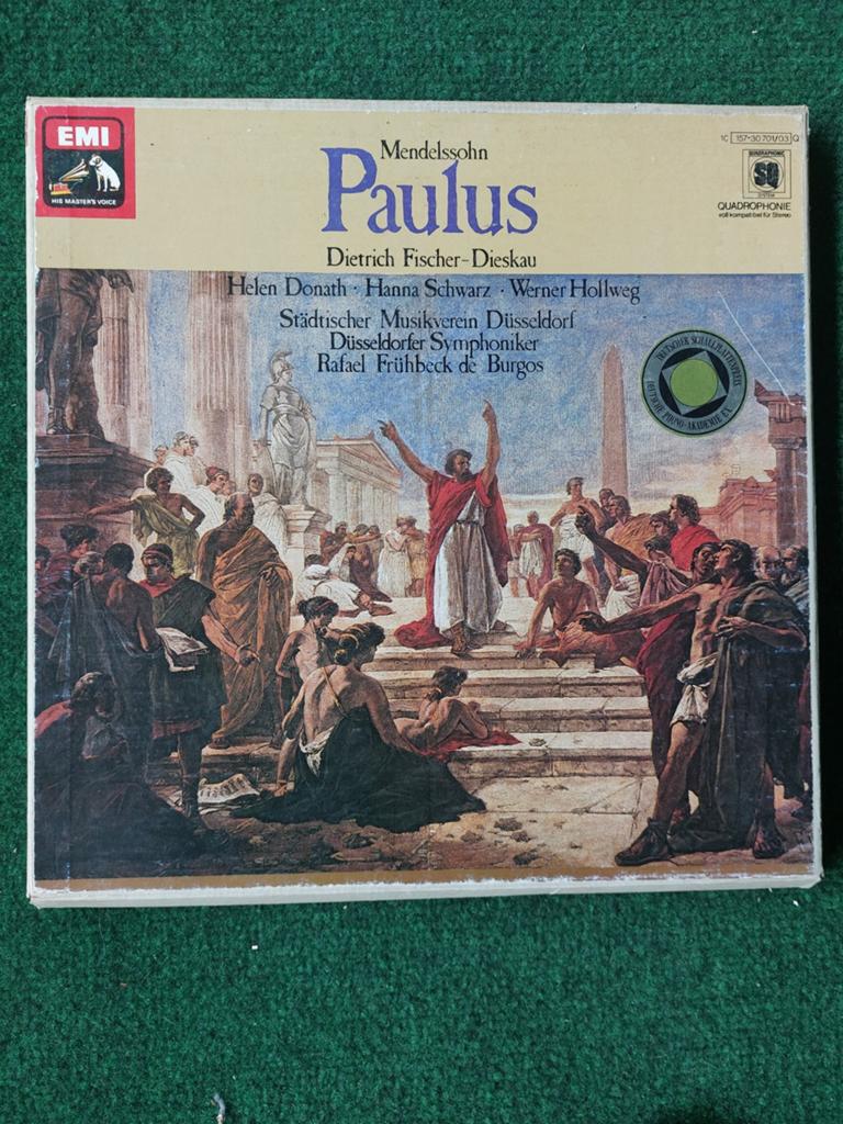 Mendelssohn - Paulus - Dietrich Fischer-Dieskau LP, Ophalen of Verzenden, 1970 - 1979, Gebruikt, 12 inch