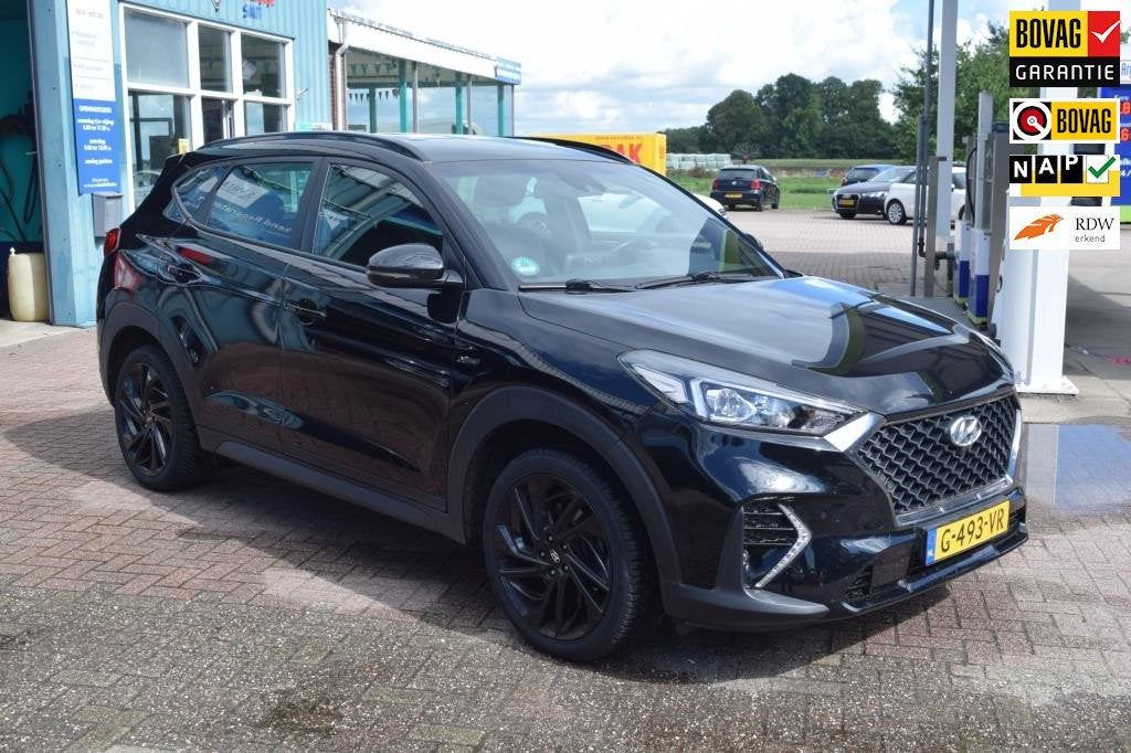 Hyundai Tucson 1.6 T-GDI N-Line BOVAG GARANTIE, Auto's, 15 km/l, Gebruikt, 4 cilinders, Zwart