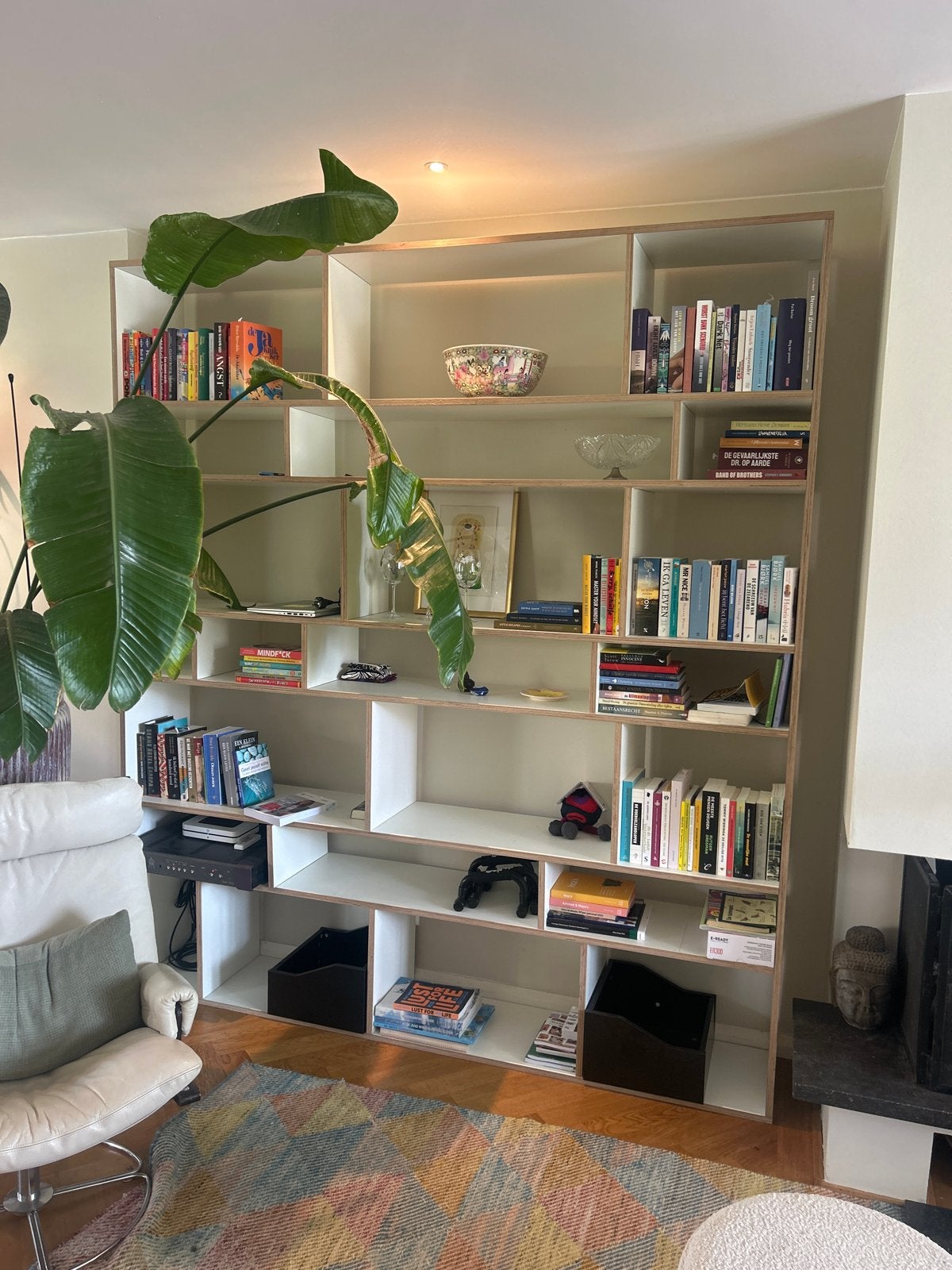 Grote Boekenkast met Diverse Vakken, Huis en Inrichting, Ophalen, Met plank(en), Gebruikt, 200 cm of meer