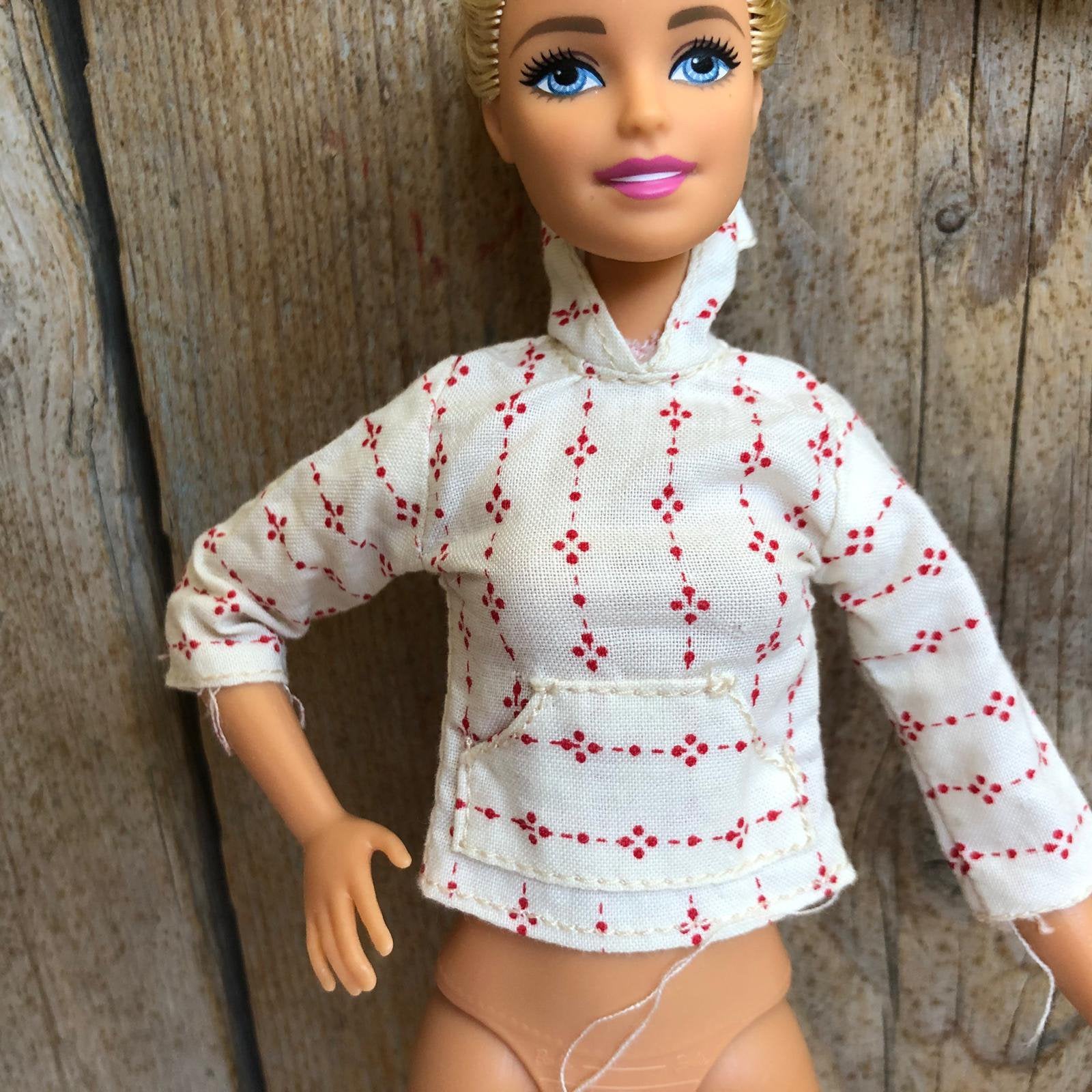 Wit rood topje voor Barbie, Kinderen en Baby's, Ophalen of Verzenden, Zo goed als nieuw, Barbie