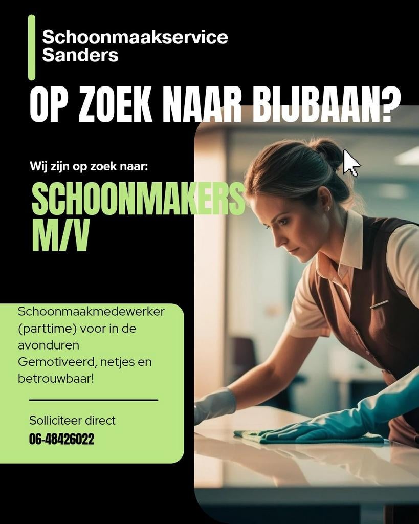 Schoonmaakpersoneel in Enschede gezocht