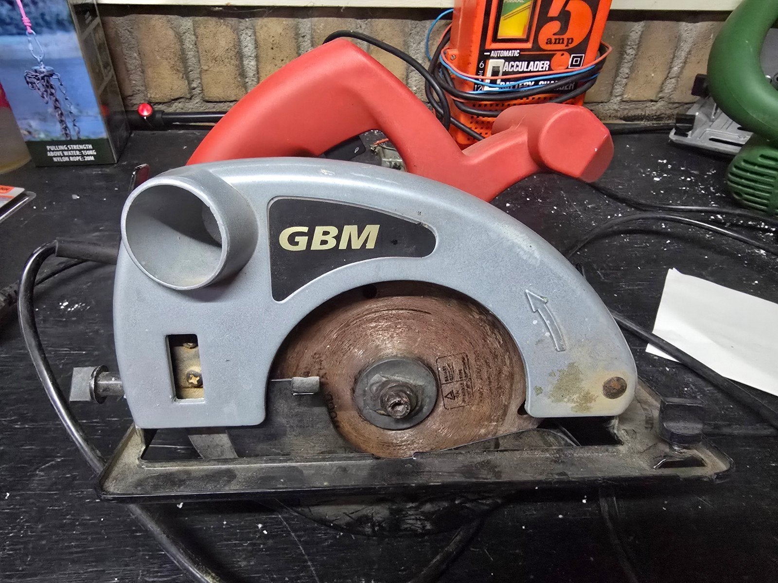 GBM CS9-140 Cirkelzaag - Gebruikt maar prima werkend, Gebruikt, Cirkelzaag, 600 tot 1200 watt, Ophalen of Verzenden