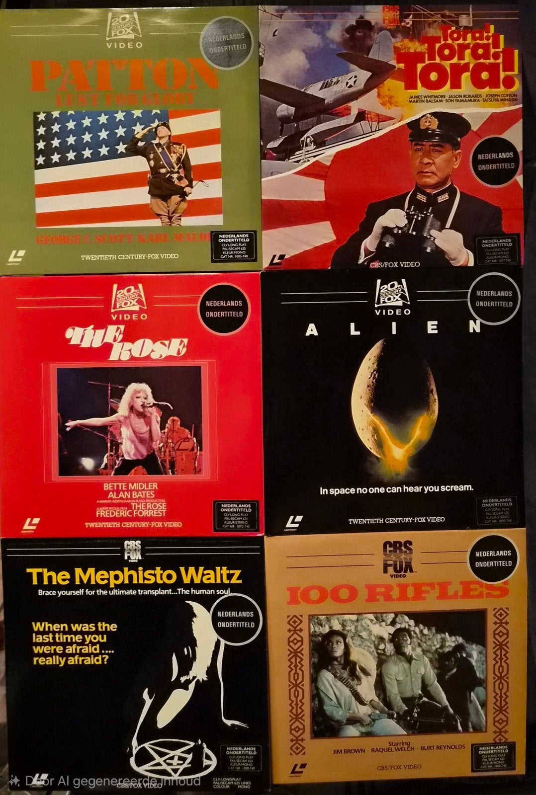 Laserdisc lot, 6x jaren '70 NL versies., Alle leeftijden, Ophalen of Verzenden, Gebruikt