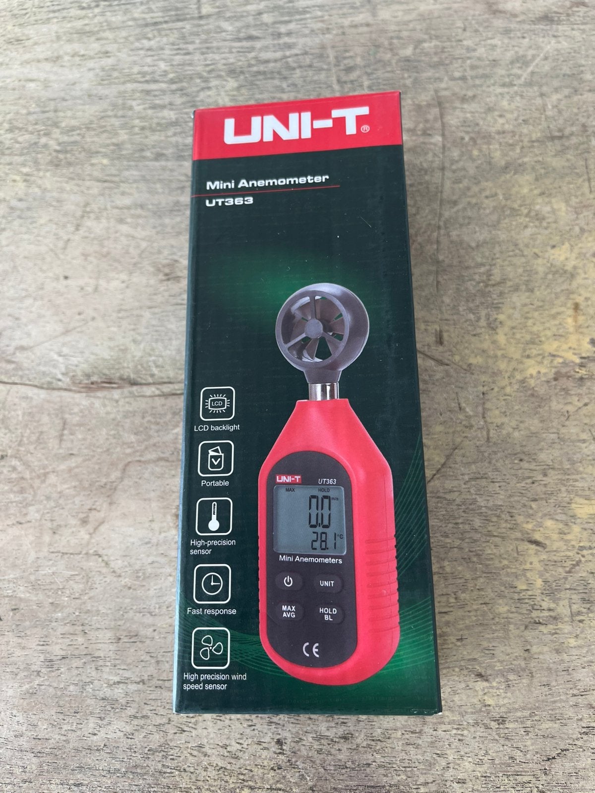 Uni-t mini anemometer UT363. Windkracht meter *nieuw*, Ophalen of Verzenden, Nieuw