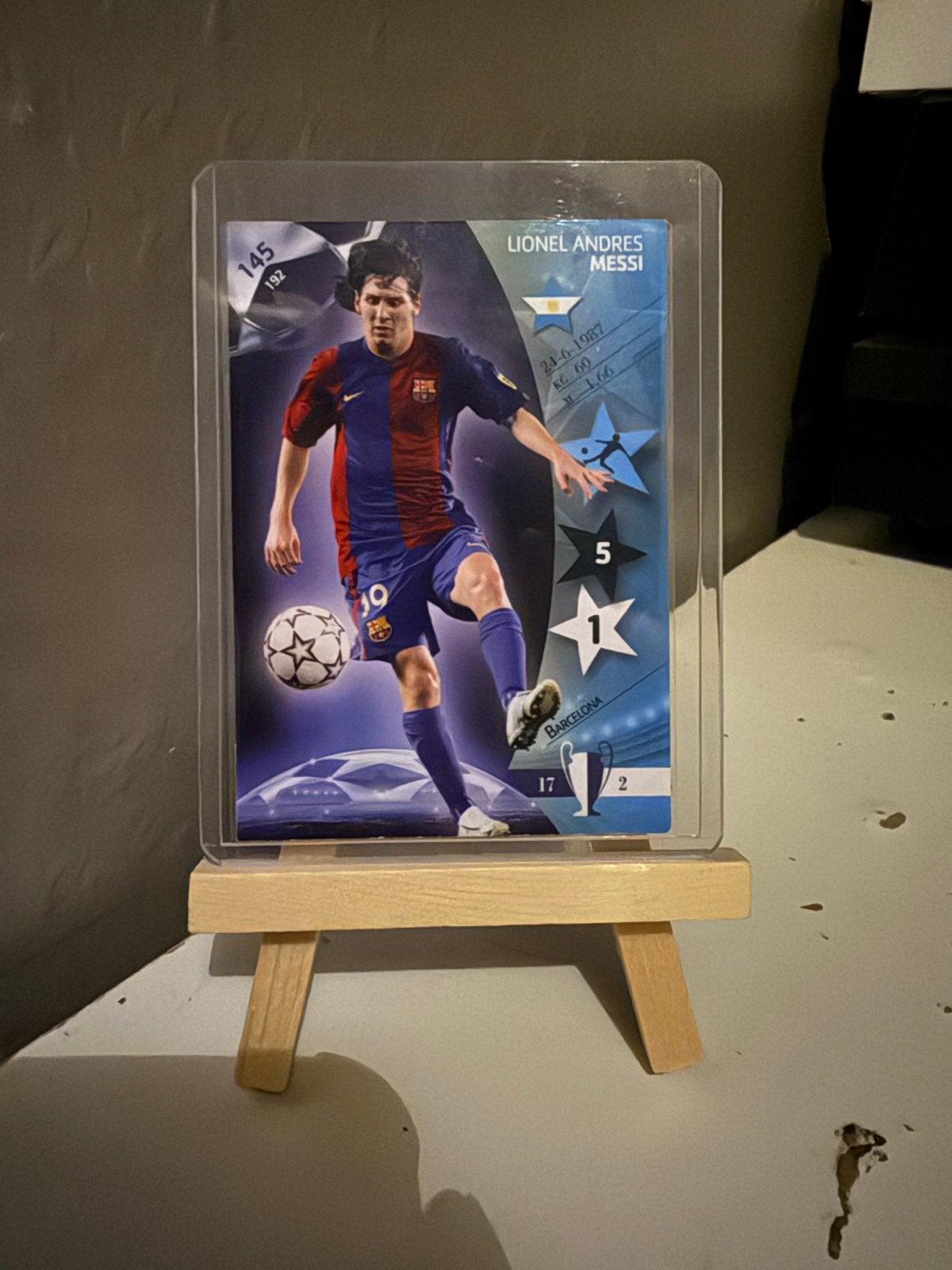Lionel Messi Panini Champions League Trading Card 2007, Ophalen of Verzenden, Zo goed als nieuw, Buitenlandse clubs, Spelerskaart