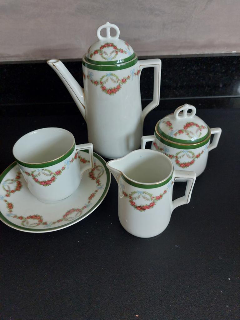 Theeservies 1 persoon met dienblad., Ophalen of Verzenden