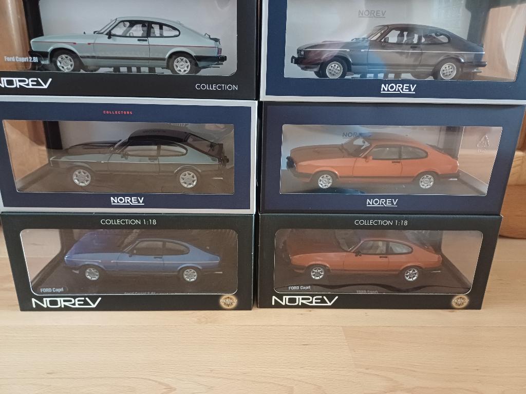 Ford Capri 2.8 injection Norev div. kleuren NIEUW in OVP !!, Ophalen of Verzenden, Nieuw, Auto, Norev