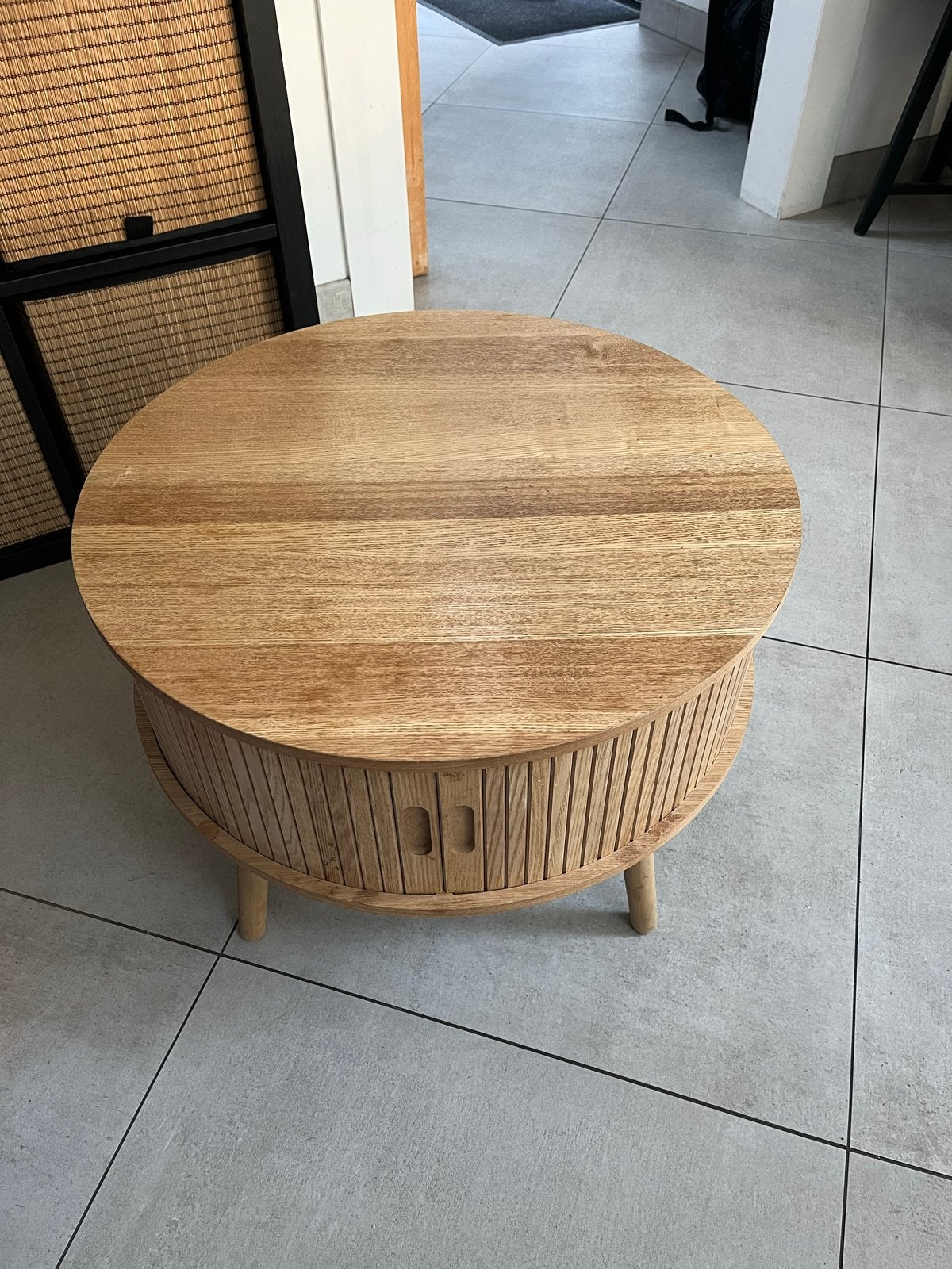 Ronde salontafel met opbergruimte (xenos), Ophalen, Gebruikt, Rond, 50 tot 100 cm
