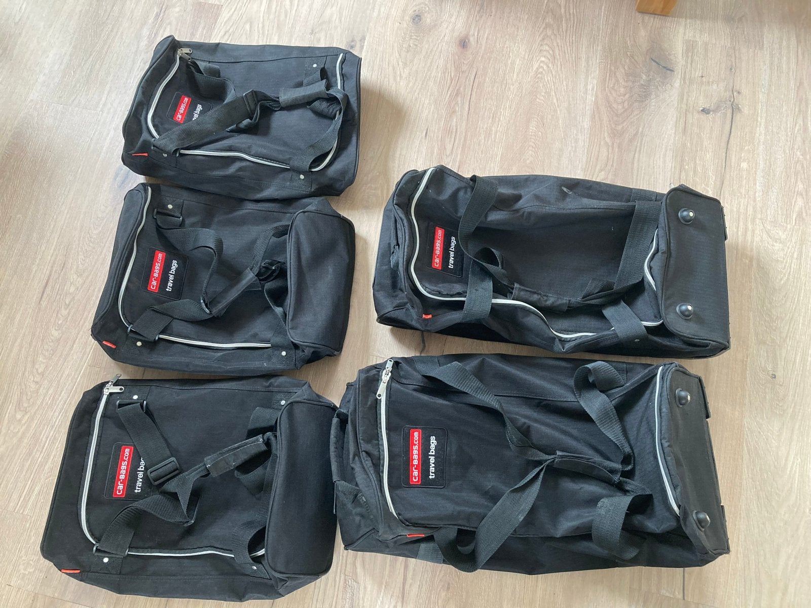 Set van 5 Car-Bags reistassen, zwart, gebruikt, Ophalen, 30 cm of meer, Gebruikt, Zwart