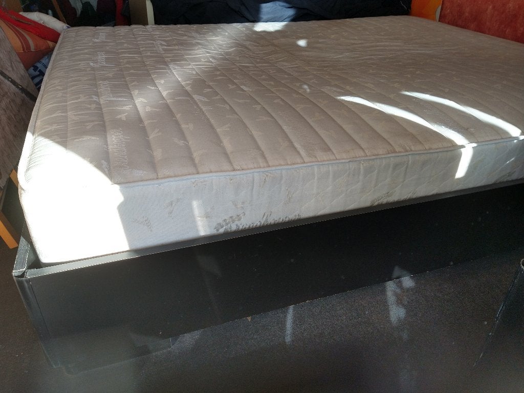 2 persoonsbed, 1.60 x 2.00, zwart., Ophalen, Zwart, Tweepersoons, Minimalistisch