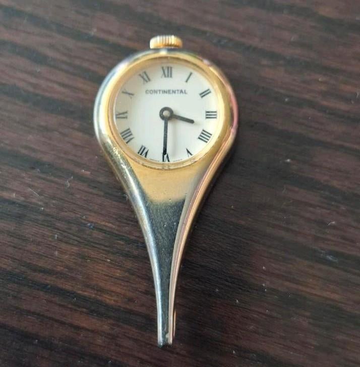 Continental Zakhorloge - Elegant Tijdloos. Klokje loopt niet, Ophalen of Verzenden, Overige materialen, Hanger