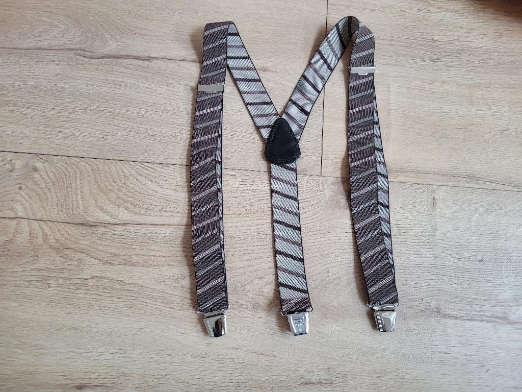 Bruin beige bretels ~ HH1807, Kleding | Heren, Ophalen of Verzenden, Gedragen, Bruin