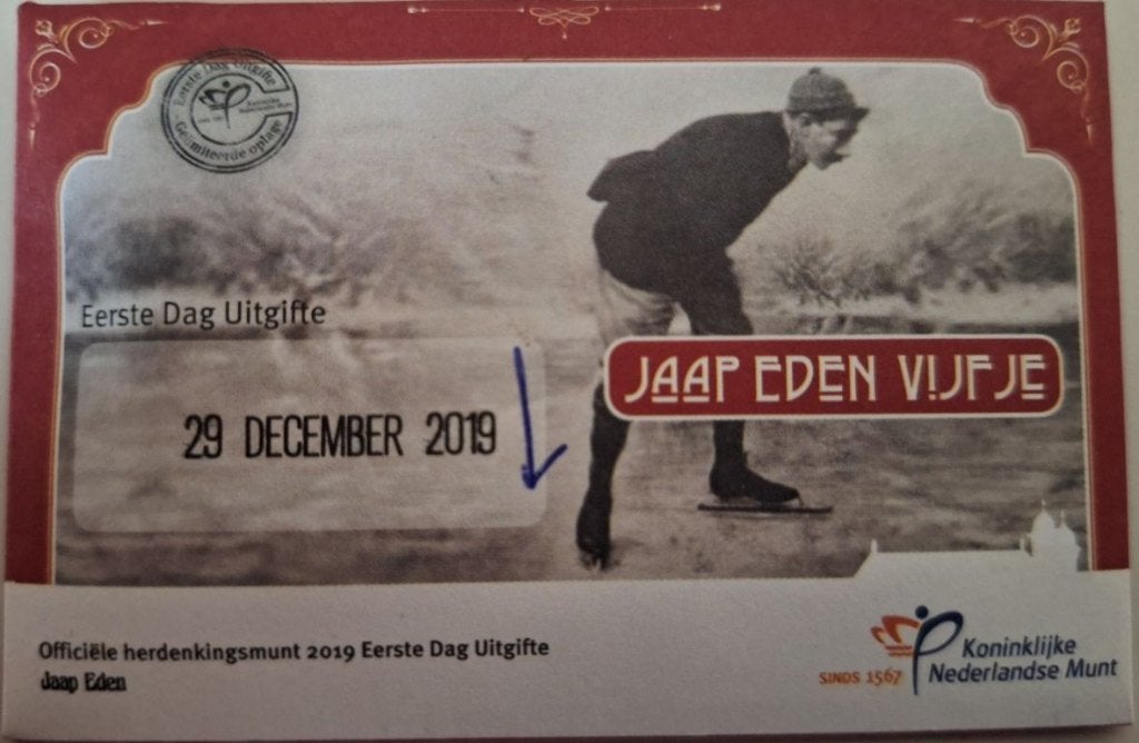 Coincard 2019 - Jaap Eden Vijfje - EDU, Verzenden, Overige landen, 5 euro, Setje