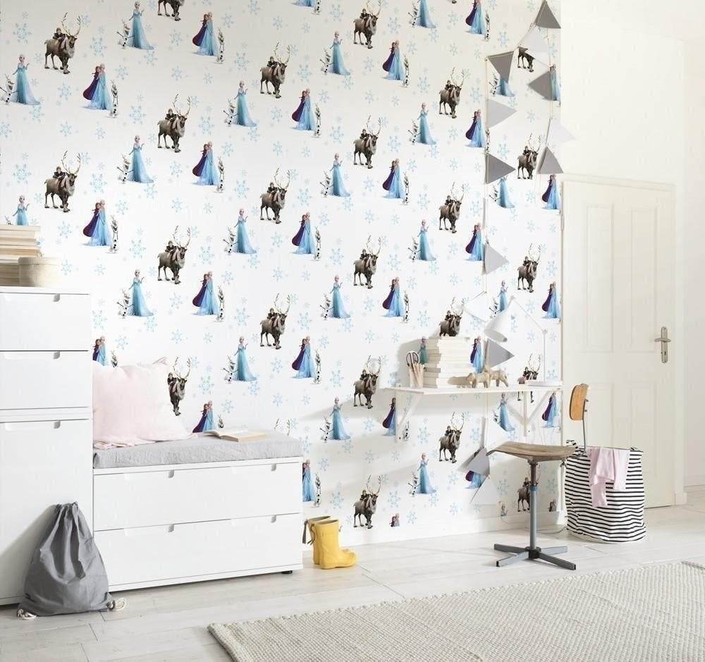 Disney Frozen Vlies Behangrol - 1005x53 cm - Circles, Verzenden, Vliesbehang, 5 tot 10 m², Komar