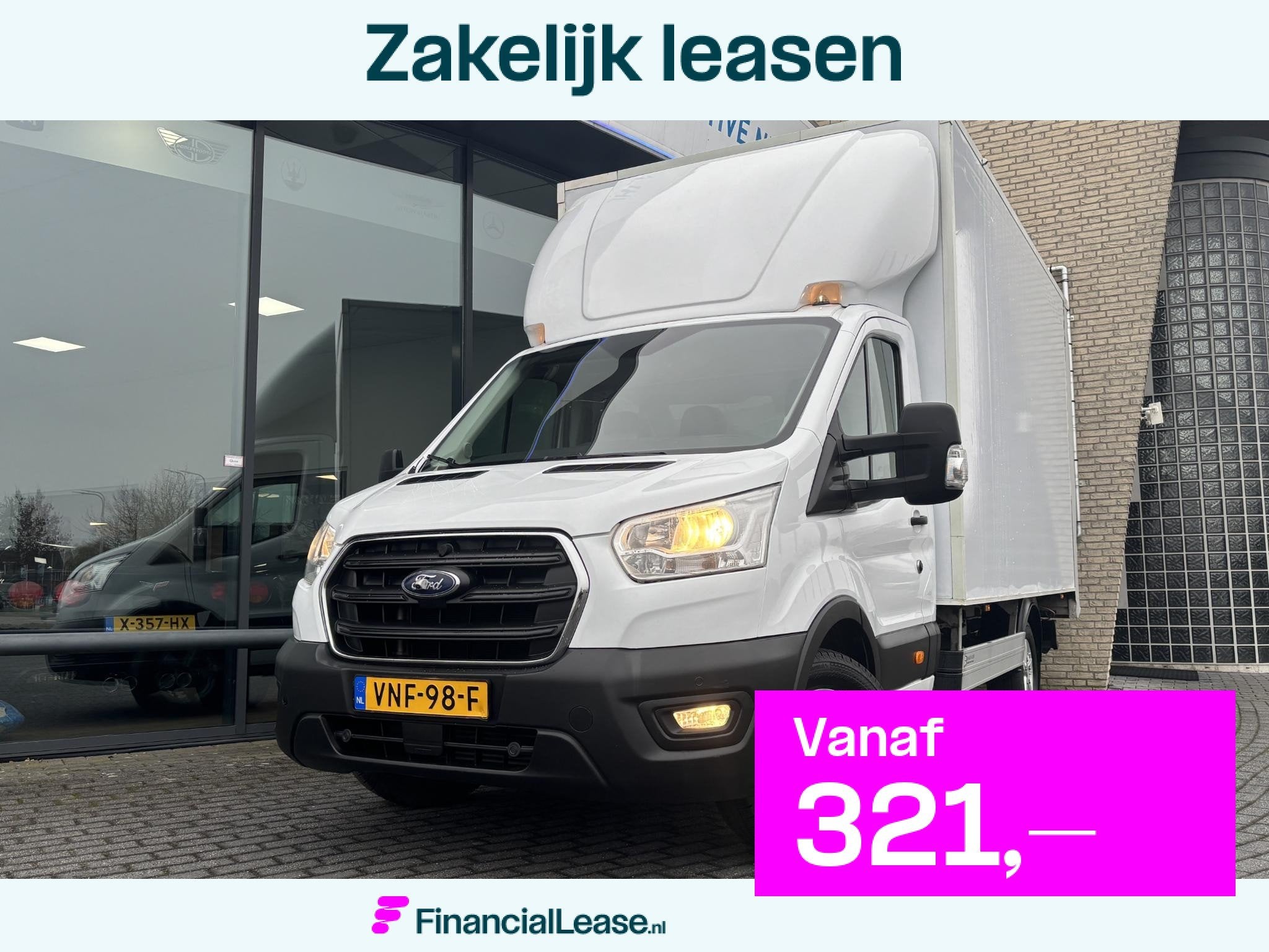 Ford Transit 2.0*A/C*LAADKLEP*CAMERA*3-PERS.*BAKWAGEN*CRUISE, Voorwielaandrijving, Stof, 4 cilinders, 129 pk