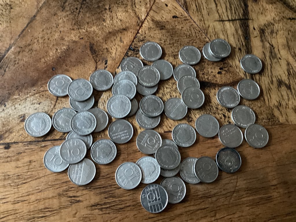 53 dubbeltjes diverse jaartallen, Ophalen of Verzenden, Koningin Juliana, 10 cent