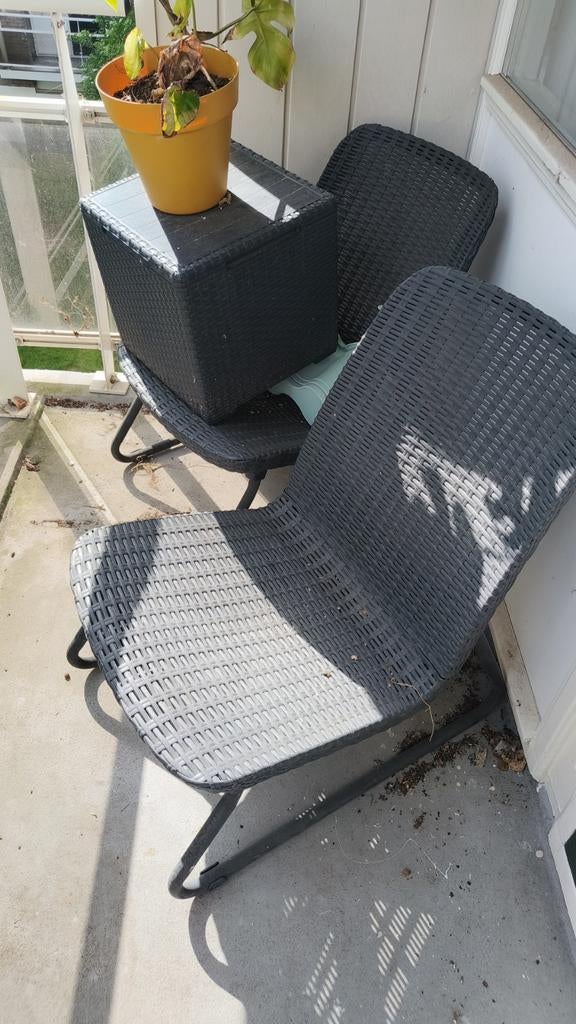 Twee buitenstoelen, Tuin en Terras, Tuinsets en Loungesets, Kunststof, Gebruikt, Stoel, Tuinset