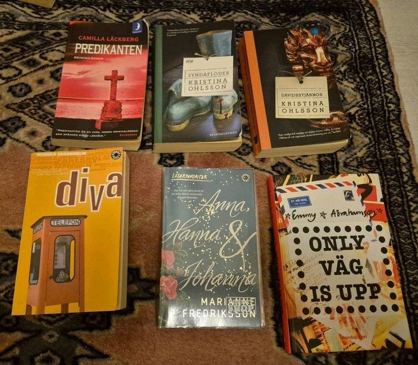 Zes Zweedse boeken, Ophalen of Verzenden, Gelezen, Camilla Läckberg, Kristina Ohlsson, Monika Fagerholm, Europa overig