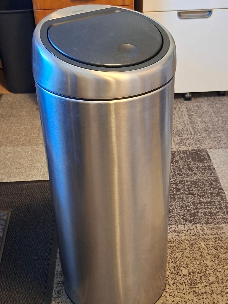 Brabantia touch bin afval emmer., Ophalen, Zilver, Metaal, Brabantia