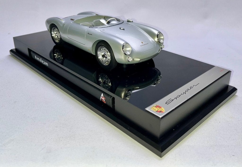Porsche 550 RS Spyder Zilver 1:18 van Amalgam