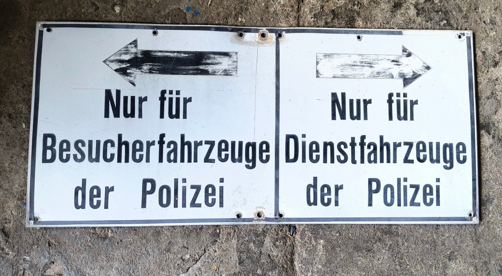 Origineel Duits Politiebord - Ideaal voor Mancave, Ophalen of Verzenden, Gebruikt