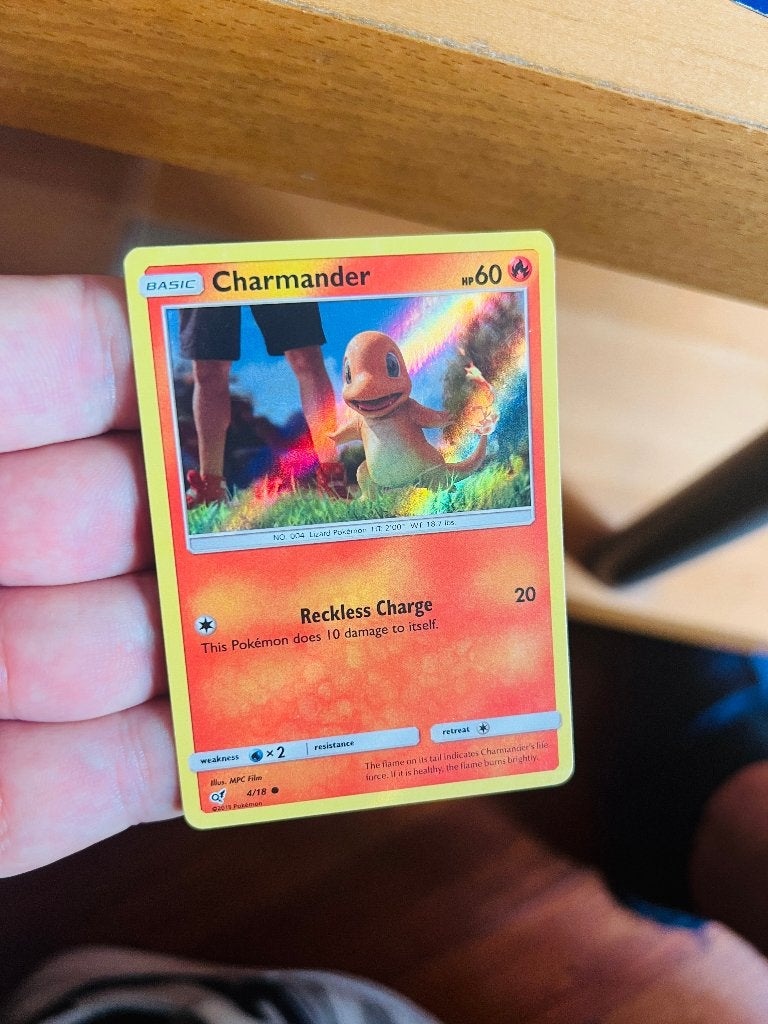 Charmander 4/18 Holo Detective Pikachu Pokemon, Verzenden, Zo goed als nieuw, Losse kaart, Foil