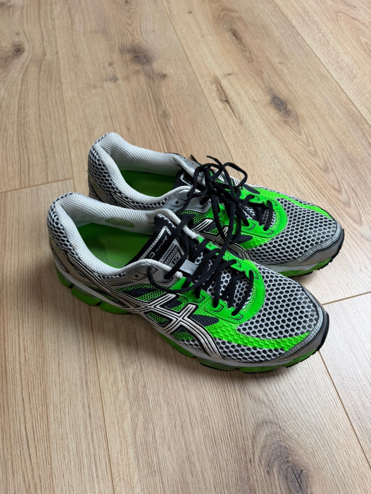 Te koop asics cumulus 15 maat 47 hardloopschoenen, Hardloopschoenen, Ophalen of Verzenden, Zo goed als nieuw, Hardlopen