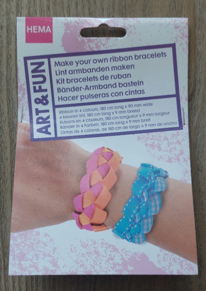 Hema DIY Lint Armbandjes Maken Kit - 4 Kleuren, Textiel, Nieuw, Meerkleurig, Ophalen of Verzenden
