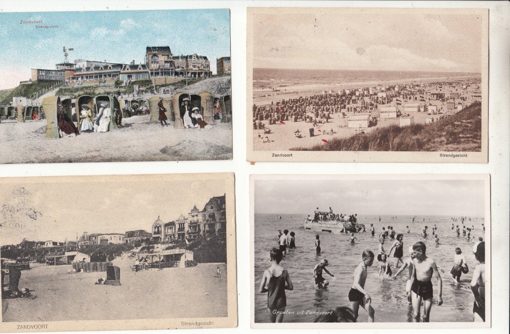 Zandvoort - Strand - Schelpenvisser, 8 kaarten, Ophalen of Verzenden, Voor 1920, Gelopen, Noord-Holland