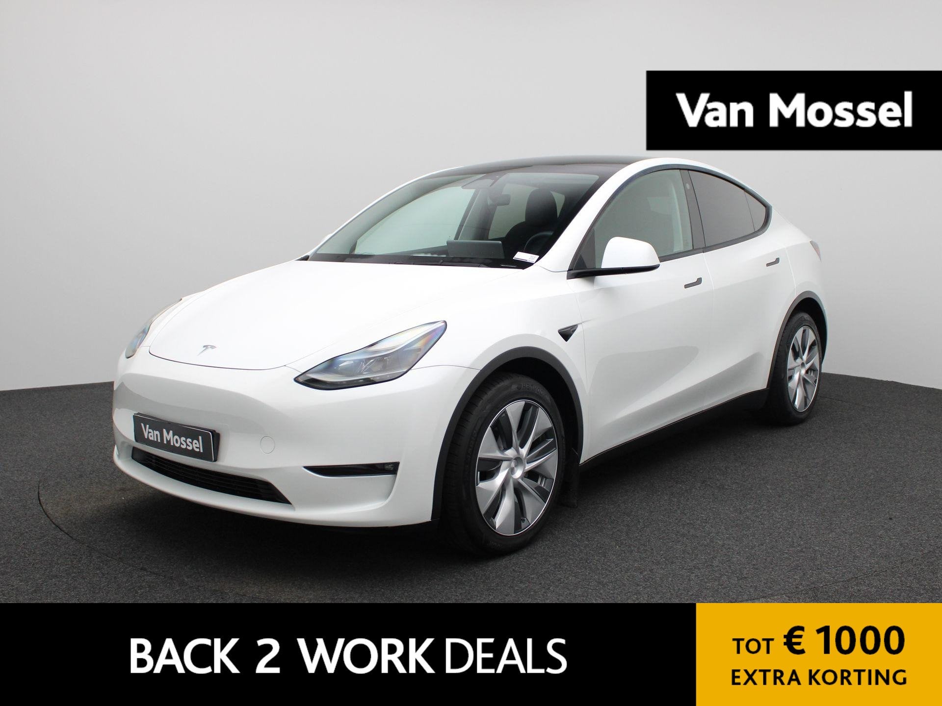 Tesla Model Y Long Range AWD 75 kWh | PANORAMADAK | ELEKTRIS, Auto's, Automaat, 12 maanden, Stof, Gebruikt